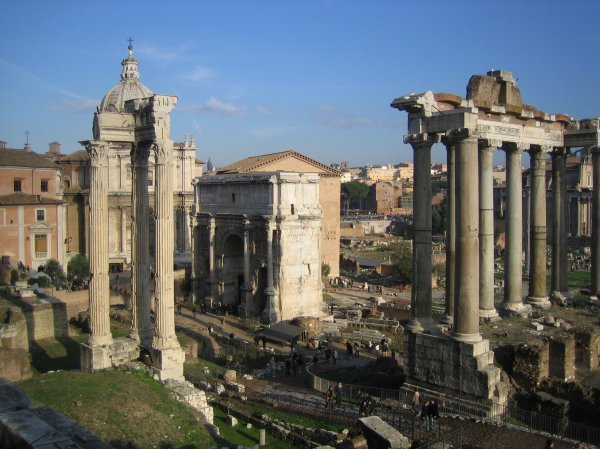 View back into the forum