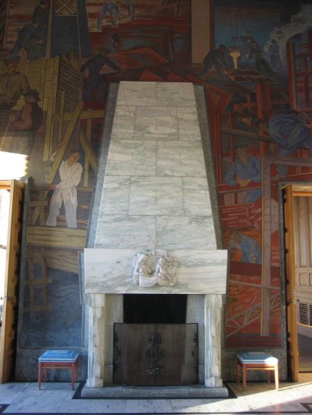 Fireplace in City Hall