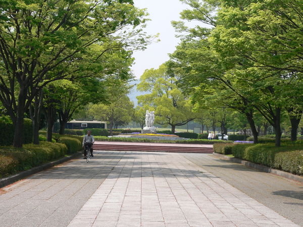 Hiroshima was full of parks, statues, wide sidewalks and streets