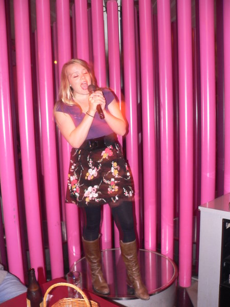 Alexa rocking the karaoke