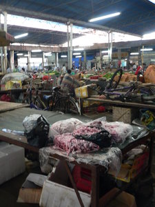 Guts for sale in a market in Yangshou
