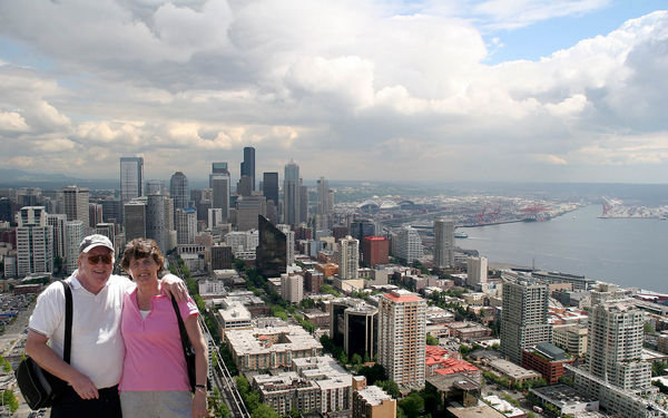Doreen and David at the Space Needle