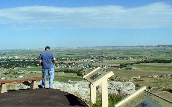View East To Chimney Rock From Scott's Bluff