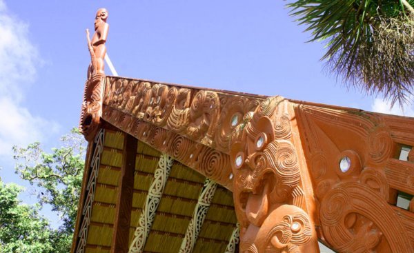 Maori Carvings in the Treaty Grounds