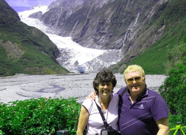 David and Doreen at Franz Josef Glacier