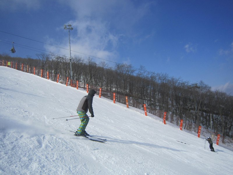 Jake skiing