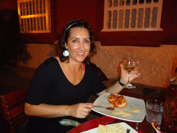 Enjoying the delicious dinner at La Cevicheria