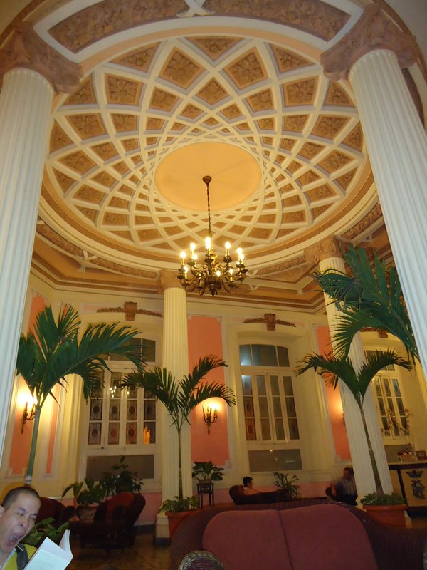 The gorgeous lobby at the Hotel Plaza