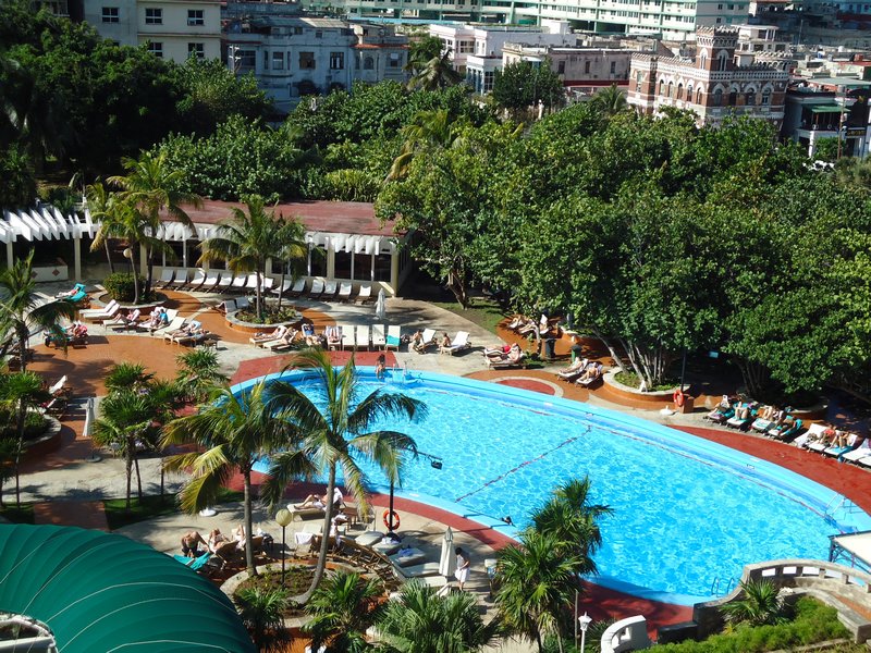 View of the pool at Hotel Nacional