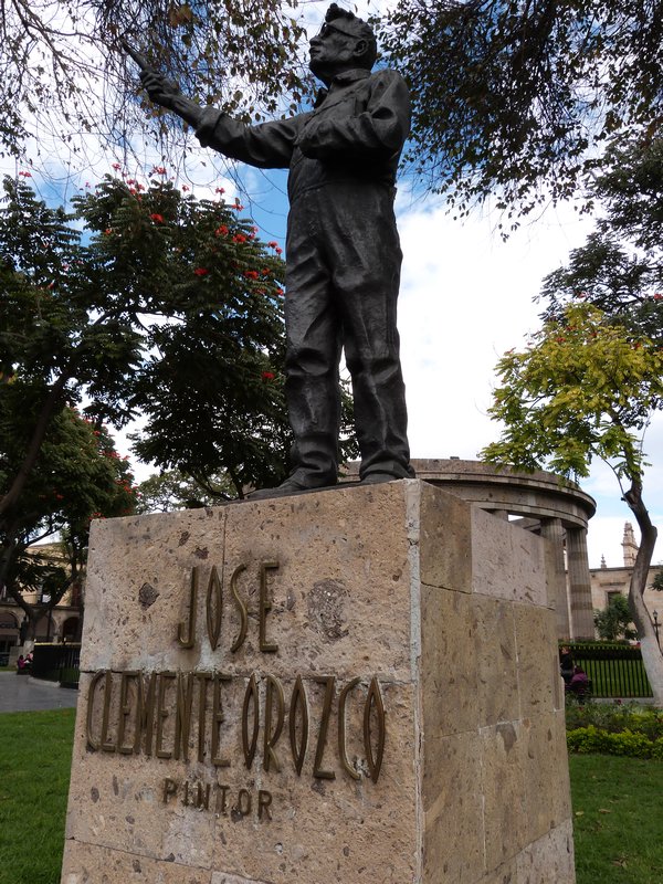 The statue of the famous artist in Guadalajara's hall of fame