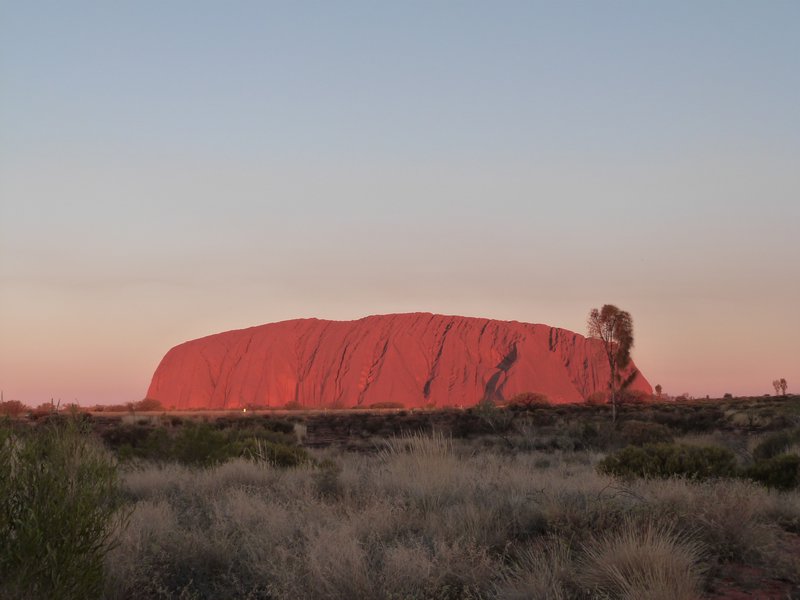 Uluru as the sun goes down