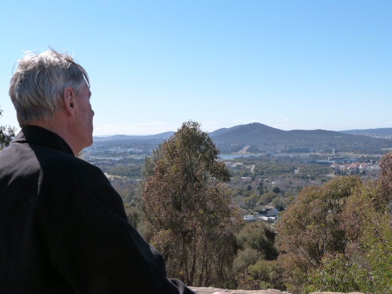 Dad enjoys the view at Red Hill