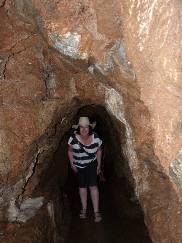 Claustrophobic smiling in a cave!