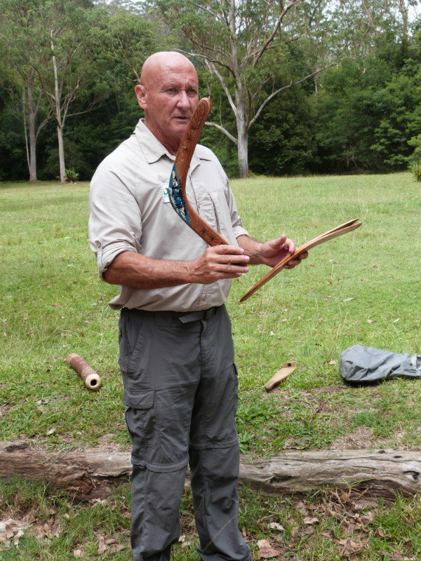 Garry teaches us how to throw a boomerang
