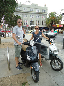 Scooter adventures in St Kilda, Melbourne