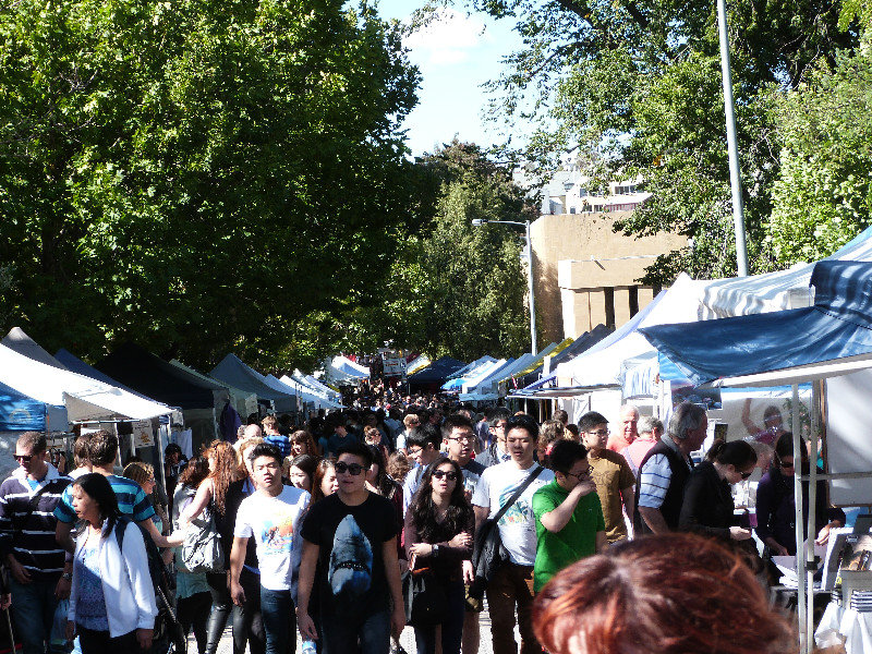 All the people of Hobart came out to the enjoy the Salamanca markets.....or so it seemed.