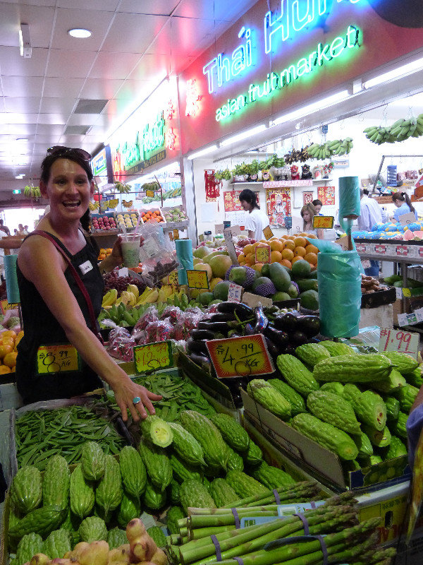 Our gorgeous guide, Michelle, explains some of the strange looking vegies