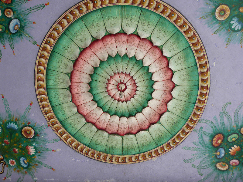 Painted roof in the temple