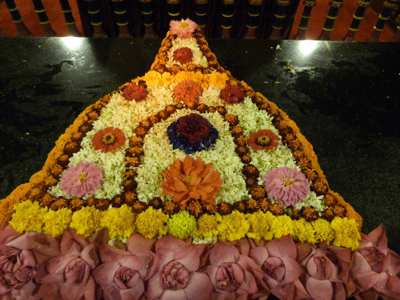 Flower offerings at the Temple of the Tooth