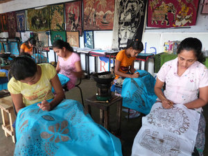 At the Batik factory