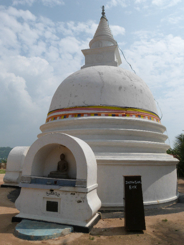 Stupa at the far end of the beach