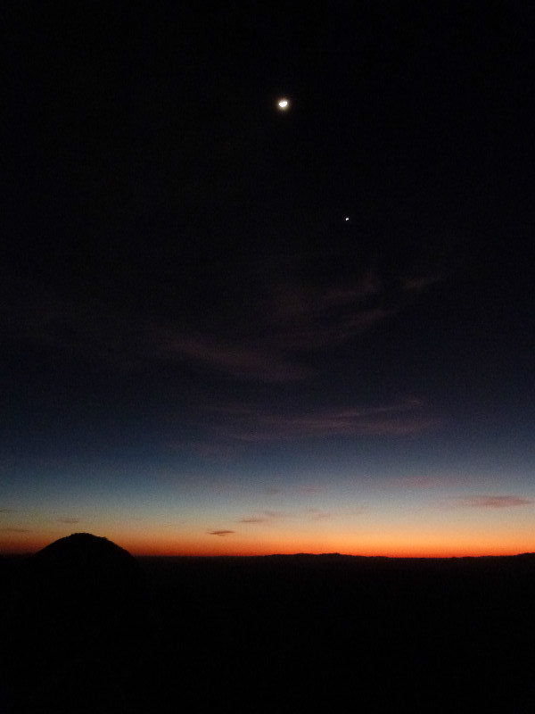 Just before dawn on Mt Sonder
