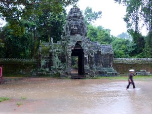 I think that this is the entrance to Preah Khan.  See that lake between me and the entrance?  This was as close as I got.
