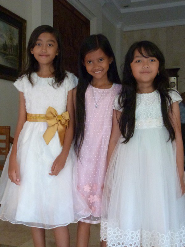 Wedding at the hotel, and these little girls are ready!