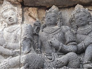 Carvings at Prambanan temple