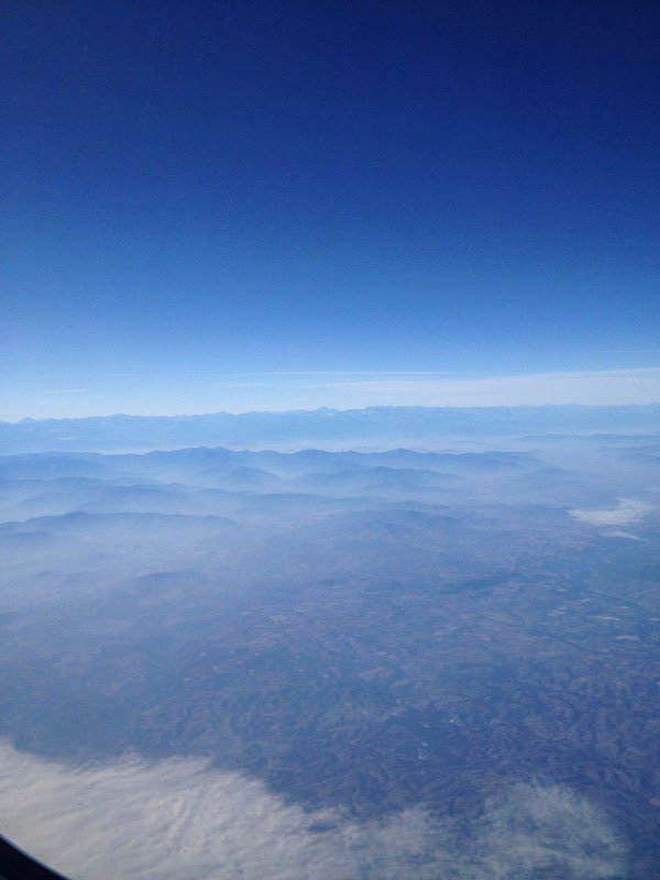 Flying into Santiago