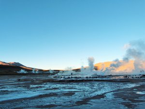 Geysers del Tatio, the sun comes up