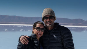 On the flooded Salt flats of Uyuni