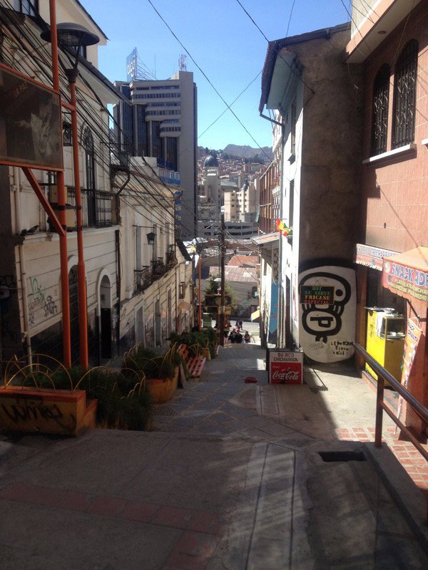 Hilly streets of La Paz