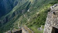 Steep and windy road up to Macchu Picchu