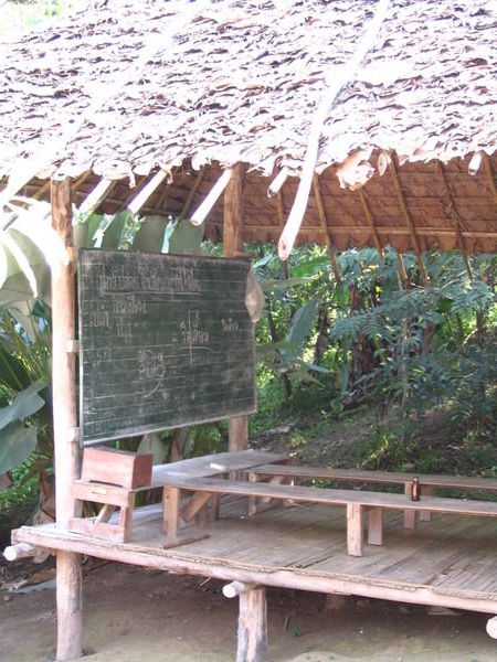 Classroom at the hilltribe