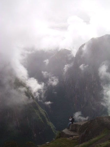 High up in the clouds at Machu Picchu