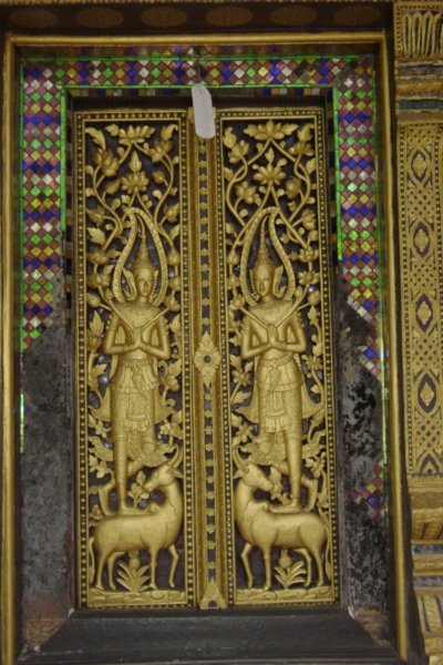 Golden door at the temple