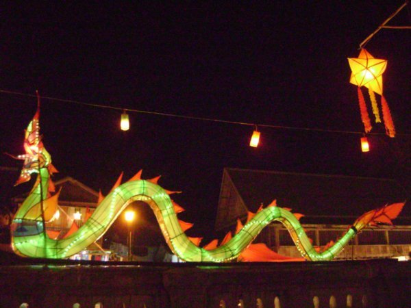 Dragon Lit at one of the temples