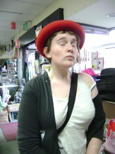 playing to dress up at 2nd hand stores in Fitzroy, Melbourne