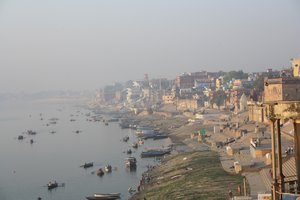 the ghats in Varanasi