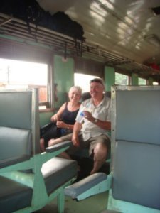 Sue and Dave onthe train