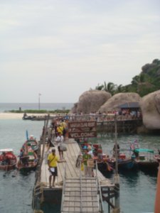 An island we stopped at before we arrived in Koh Tao