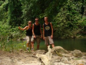 Us by the river in the jungle