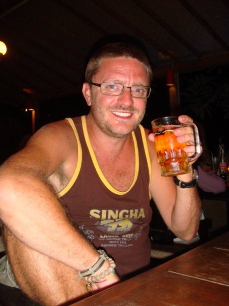 Again Stu in our local bar - Lovina