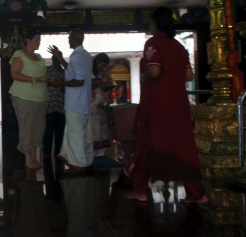 m -Me getting blessed by the Hindu priest 2