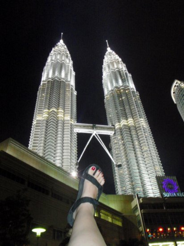 t -The Petronas Towers (and my right foot)
