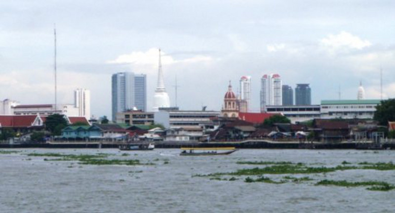 Bangkok skyline and The Chao Phraya River