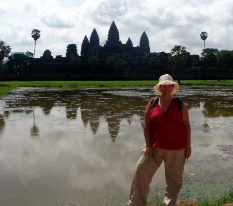 Me at the reflection pool at Angkor Wat 2