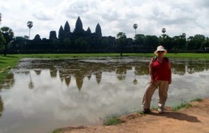 Me at the reflection pool at Angkor Wat 1