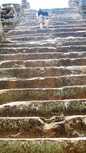 Really frickin&#39; steep steps at Angkor Thom